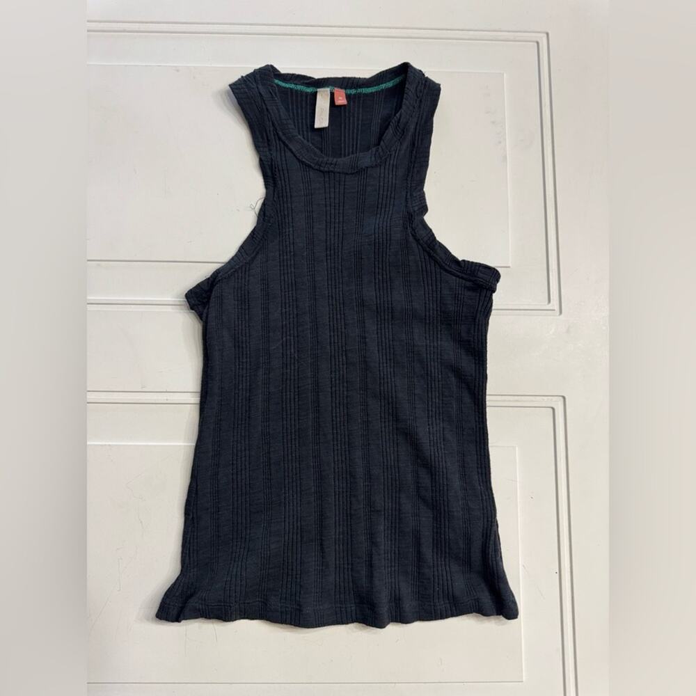 Anthropologie Pilcro Women’s Sz XS Cotton Blend Black Ribbed RacerbackTank Top